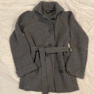 Pendleton Gray wool sweater jacket women medium